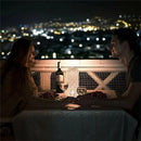 Luminária de mesa de cristal LED com três cores de luz: branco, amarelo e amarelo claro, projetor com interface USB