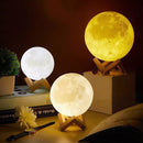Luminária De cabeceira Claro/Lâmpada De Mesa LED Em Formato De Lua 3D Para Decoração De Cabeceira