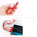 3 in 1Cabo de Carregamento Rápido Retrátil 3 em 1 3A para Android / Micro Tipo-C Universal / Dados