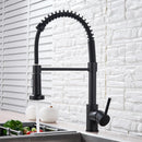 Quyanre Matte Black Kitchen Sink Faucet Pull Down Kitchen Faucet Single Handle Mixer Tap 360 Rotation Torneira Cozinha Mixer Tap