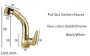 Kitchen Faucet With Shower Head Gold/Chrome/Black/White Kitchen Sink Faucet Pull Out Sink Faucet Mixer Tap Torneira Cozinha