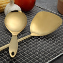Gold Titanium Stainless Steel Cooking Tool Spoon Spatula Cooker Kitchen Tool Spatula Spoon Kitchenware Kit Utensils All
