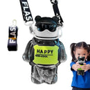 Garrafa de água criativo dos desenhos animados forma urso copo de alimentação do bebê portátil à prova de derramamento crianças copos garrafa de água