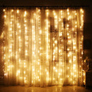 Cortina led luzes da corda guirlanda festival decoração de natal controle remoto usb luzes de fadas do casamento do feriado para o quarto casa