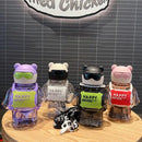 Garrafa de água criativo dos desenhos animados forma urso copo de alimentação do bebê portátil à prova de derramamento crianças copos garrafa de água