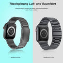 Luxo 44 45 49mm pulseira de liga de titânio para iwatch ultra fashion banda de metal apple watch series7 6 5 4 3 acessórios