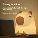 Capybara 3D Lamp Cute Anime Silicone Night Light Touch Control USB Rechargeable Timing Dimming Sleep Night Lamp for Room Decor