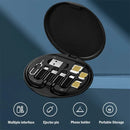 60w tipo-c para usb c para micro usb para iluminação kit adaptador de carregamento rápido para iphone 14 13 12 pro conversor otg multi caixa de armazenamento