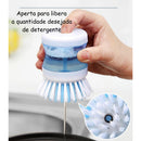 2 Em 1 Escova De Limpeza De Cozinha Com Dispensador De Sabão Líquido Lavadora De Louça