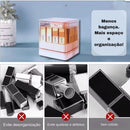 Caixa Organizadora Porta 12 Batons e Esmalte Batom Rimel Penteadeira Banheiro Cosméticos maquiagem salão de beleza